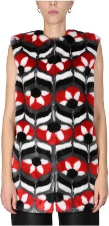 Moschino Faux Fur Vest - Dames - Bodywarmers - Veelkleurig - XS - Jassen