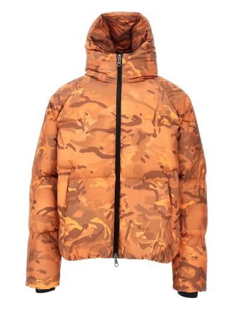 Cole Buxton Donsjack met camouflageprint - Oranje