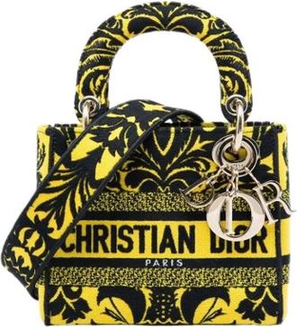 Dior Pre-owned Lady D-Lite - Dames - Vintage Mini Tas - Geel - ONE Size - Vintage