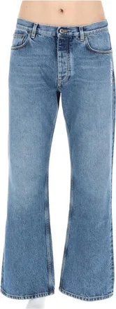 Off-white Blue Wash Denim Flared Jeans