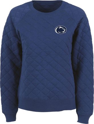 Boxercraft Womens Penn State Quilted Crew Lightweight Jackets, Indigo, M