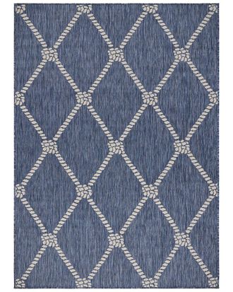 LR Home Lr Home Coastal Geometric Indoor/Outdoor Performance Area Rug