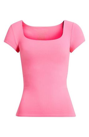 Free People Sunfade Clean Lines Baby T-Shirt in Pink Flame at Nordstrom, Size X-Small