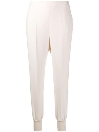 Stella McCartney straight-leg trousers - women - Acetate/Viscose/Elastane - 44 - Neutrals