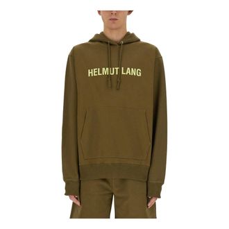 Helmut Lang Hoodies, male, Green, Size: S Helmut Lang Sweaters Military