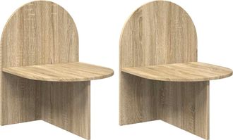 vidaXL Mesita De Noche 2 Uds. Roble Sonoma 48 X 49 X 65 Cm Vidaxl