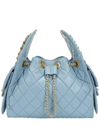Tiffany & Fred Quilted Sheepskin Leather Shoulder Bag