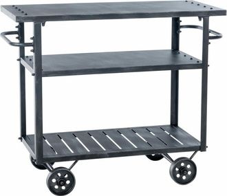 Clp Carro De Servicio Spring Plateado Antiguo