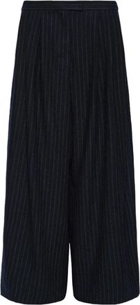 Max Mara Wide Broeken - Dames - Wijde Broeken - Blauw - S - Broeken