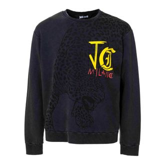 Just Cavalli Heren, Sweatshirts & Hoodies, Zwart, Maat: S