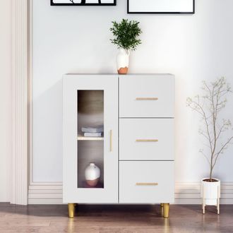 vidaXL Aparador De Madera De Ingenier&iacute;a Blanco 69,5x34x90 Cm Vidaxl