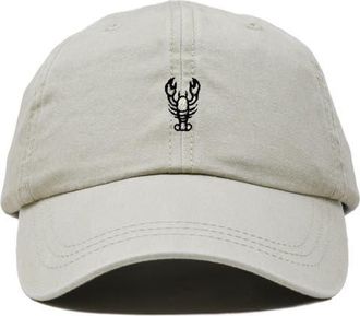 Dalix Lobster Dad Cap in Washed Stone White at Nordstrom