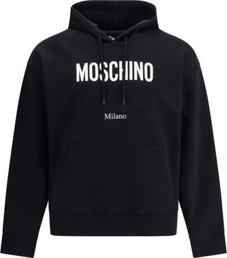 Moschino Felpa con cappuccio e logo - Nero