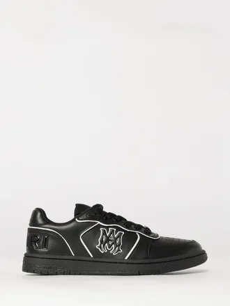 Amiri Newport Low-Top Trainers in Smooth Leather with Perforated Toe and Contrast Logo