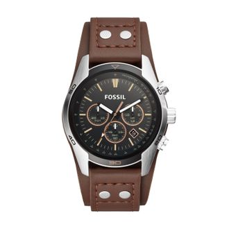 Fossil Mens Coachman 44mm Chronograph, Stainless Steel Watch