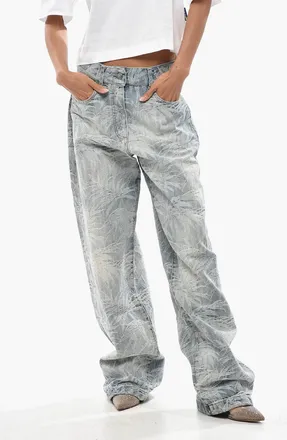 Palm Angels Loose-Fit Jaquard Jeans 24cm Palm Angels