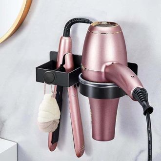 OEM Soporte Para Secador De Pelo, Soporte Para Secador Y Plancha De Pelo Para Ba&ntilde;o/dormitorio/hotel, Montaje Adhesivo/con Tornillos Sin Necesidad De Talad