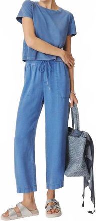Splendid Angie Crop Wide Leg Pants In Perfect Blue