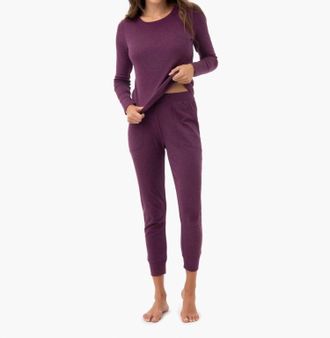 Under The Canopy Organic Tapered Jogger In Grape