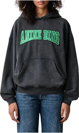 Anine Bing Harvey Hoodie - Dames - Sweatshirts & Hoodies - Grijs - Maat: 2XS Katoen