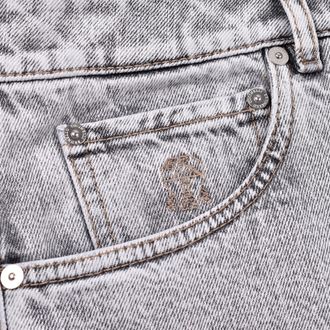 Brunello Cucinelli Stonewashed Denim Jeans - Gray