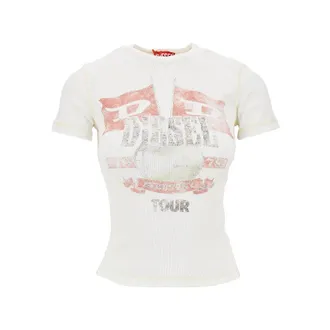 Diesel Marsy ribbed cotton T-shirt Woman XS