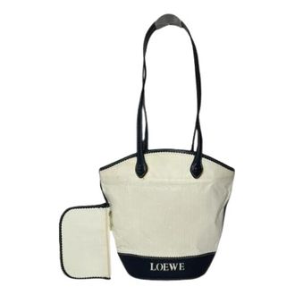 Loewe Pre-owned Tote Bag - Dames - Vintage Shopper - Wit - ONE Size - Leer - Vintage