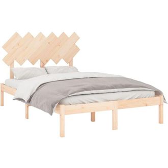 vidaXL Estructura Cama Doble Peque&ntilde;a Madera Maciza 135x190 Cm Vidaxl