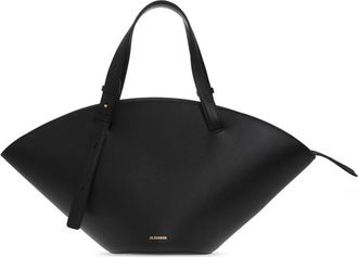 Jil Sander Leren Sombrero Schoudertas - Dames - Handtassen - Zwart - ONE Size - Leer - Tassen