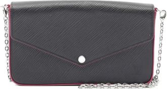 Louis Vuitton Portafoglio in pelle con catena - Nero