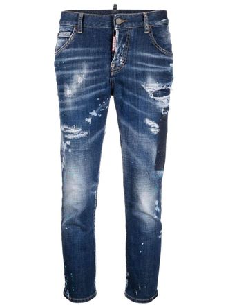 Dsquared2 Jeans skinny con effetto vissuto - Blu