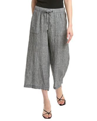 Eileen Fisher Petite Wide Cropped Linen Pant