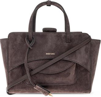 Hidesins Tassen, Dames, Grijs, ONE Size, Katoen, Flap Medium Bag