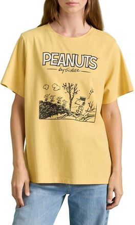 Sanctuary Marching Cotton Graphic T-Shirt in Washed Yellow at Nordstrom, Size Large