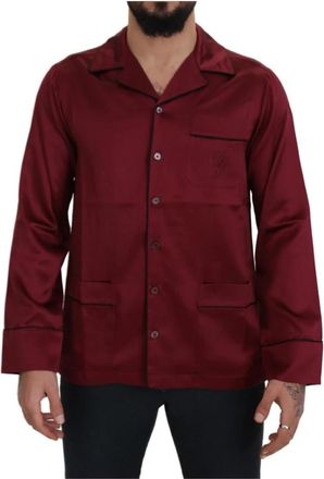 Dolce & Gabbana Casual Shirts - Heren - Casual Overhemden - Rood - XS - Overhemden