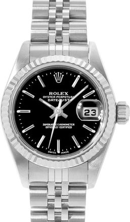 Rolex Pre-owned Rolex Datejust 26 Automatic Chronometer Black Dial Ladies Watch 79174 BKSJ