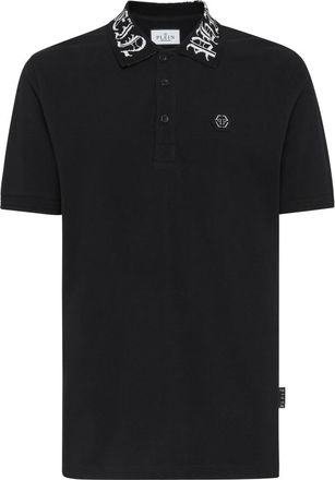 Philipp Plein Slim Fit Polo SS - Heren - Polos - Zwart - 2XL - Katoen - Tops