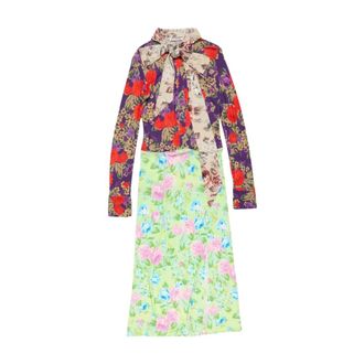 Acne Studios Printed Midi Dress - female - Acne Studios - Midi Dresses - Multicolor - M - Dresses