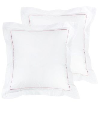 Melange Home M&eacute;lange Home 300Tc Percale Cotton Single Marrow Embroidered Shams