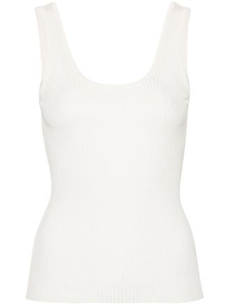 Zimmermann ribbed knitted top - Neutrals