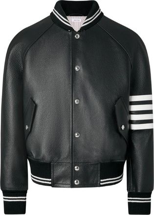 Thom Browne Raglan-sleeve Leather Jacket