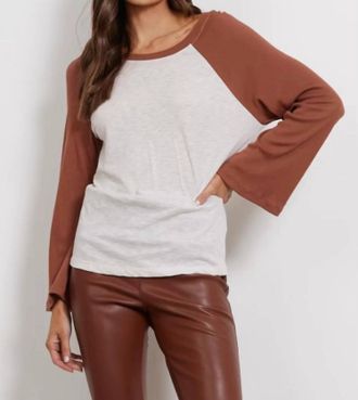La Made Baseball Bell Sleeve Tee In Dove