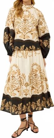 Marie Oliver Vicki Lined Skirt In Fleuron