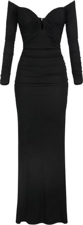 Elisabetta Franchi Off-shoulder Ruched Dress