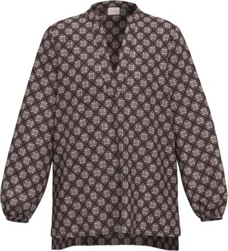 Marella Emm Talento Blouse - Dames - Blouses - Bruin - 2XS - Satijn - Overhemden