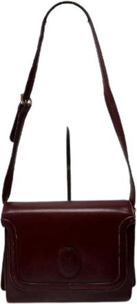 Cartier Pre-owned Shoulder Bags, female, Red, Size: ONE SIZE Pre-owned Leather Shoulder Bag