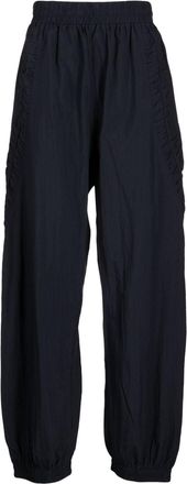 Sage Nation ruched-detail crinkled track pants - men - Nylon - S - Blue