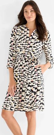 Nic+Zoe Mod Mix Zelda Mini Dress In Black Multi