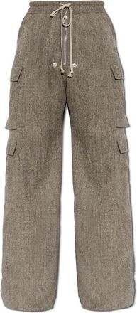 Rick Owens Broeken, Heren, Grijs, XL, Wol, Cargobelas Broeken
