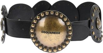 Dsquared2 Black Oversized Studded Belt